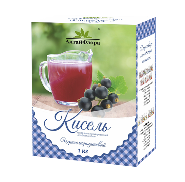 Кисель Сладкая ягодка Черносмородиновый коробка 1кг