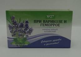 При варикозе и геморрое чайный напиток Алтайский 27 20 пакетиков