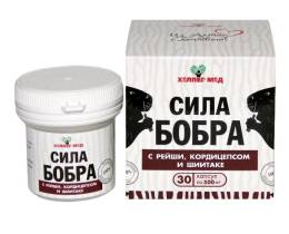Сила Бобра с рейши кордицепсом и шиитаке 30 капсул